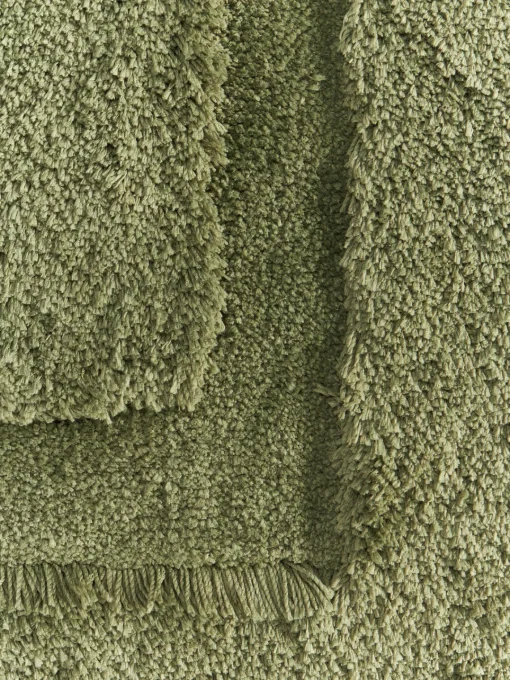 Alfombras De Pasillo|Alfombras De Pasillo>Westwing Collection Alfombra corredor de pelo largo texturizada Genève Verde oscuro