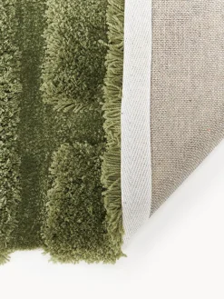 Alfombras De Pasillo|Alfombras De Pasillo></noscript>Westwing Collection Alfombra corredor de pelo largo texturizada Genève Verde oscuro