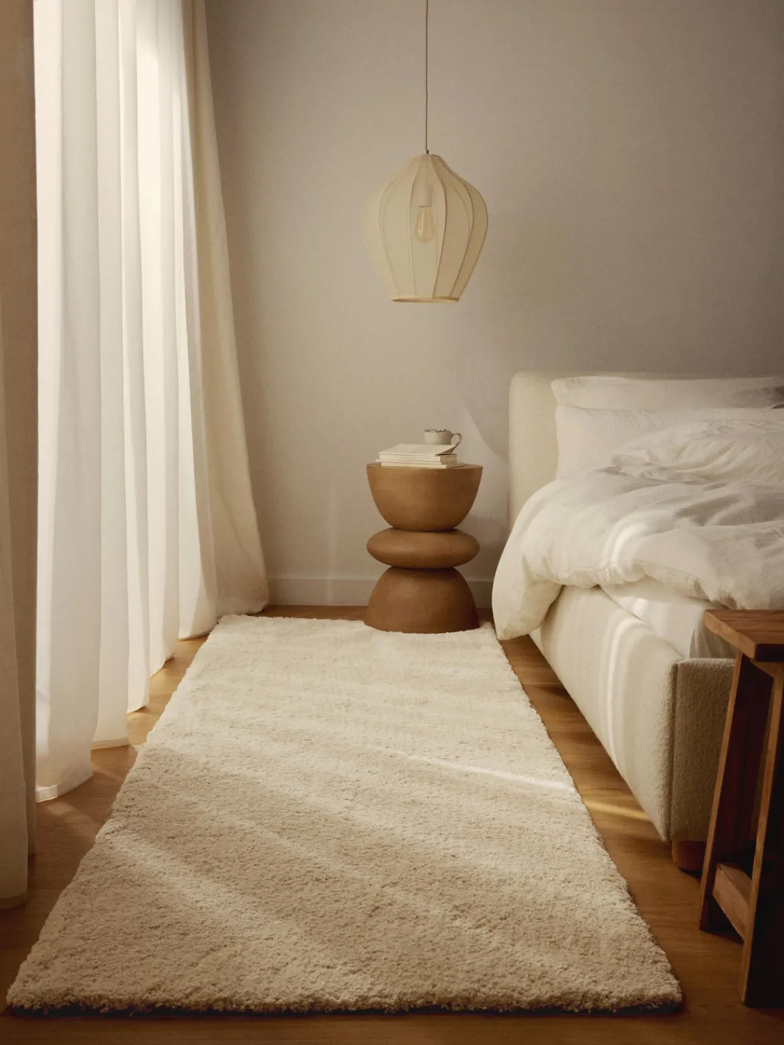 Alfombras De Pasillo|Alfombras De Pasillo>Westwing Collection Alfombra corredor de pelo largo Leighton Blanco crema