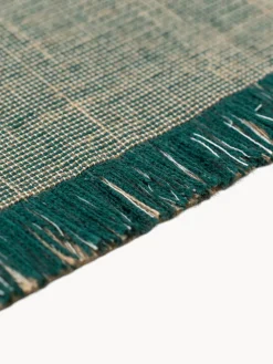 Alfombras De Pasillo|Alfombras De Pasillo></noscript>Louis de Poortere Alfombra corredor de pelo corto con flecos de diseño Folkform Monochrome Tonos verdes, beige claro