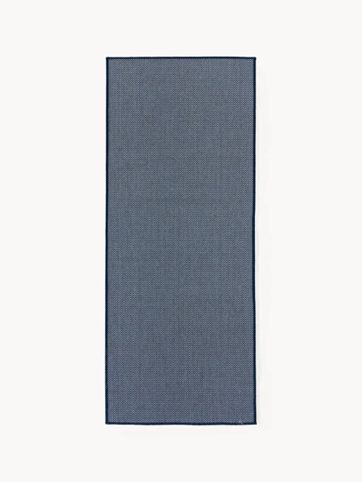 Alfombras De Exterior|Alfombras De Exterior>Westwing Collection Alfombra corredor exterior reversible en zigzag Cort Gris azulado, blanco Off White