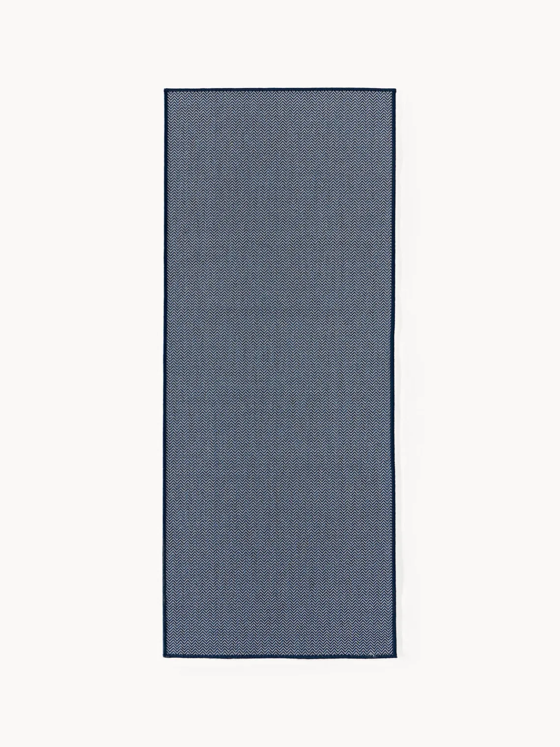 Alfombras De Exterior|Alfombras De Exterior>Westwing Collection Alfombra corredor exterior reversible en zigzag Cort Gris azulado, blanco Off White