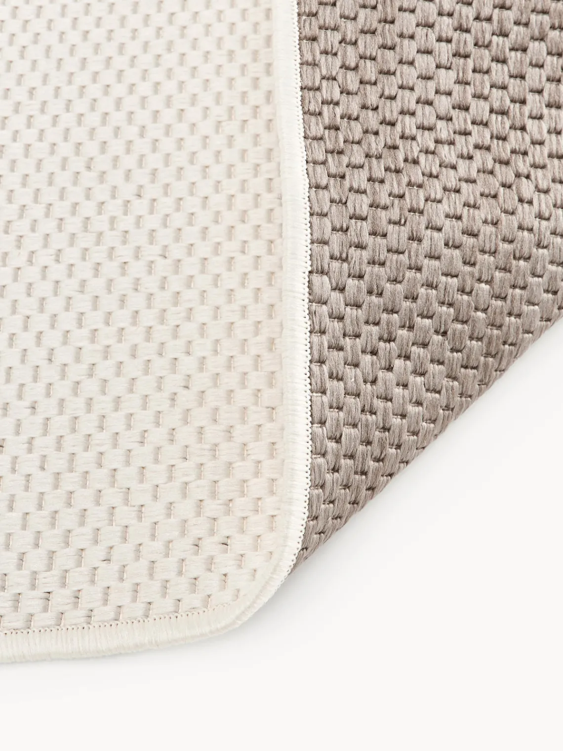 Alfombras De Exterior|Alfombras De Exterior>Westwing Collection Alfombra corredor reversible para interior y exterior Whitby Blanco Off White, taupe