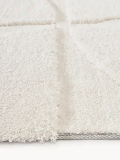 Alfombras De Pasillo|Alfombras De Pasillo></noscript>Westwing Collection Alfombra corredor texturizada de pelo largo Jade Blanco crema
