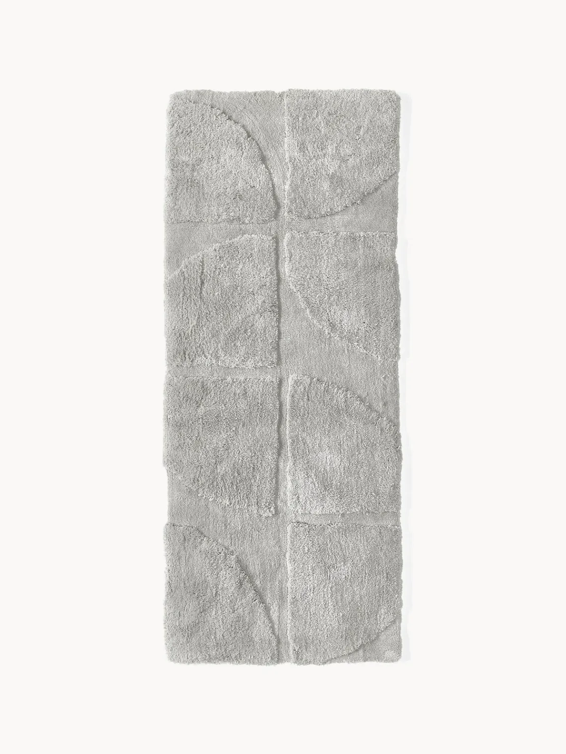 Alfombras De Pasillo|Alfombras De Pasillo>Westwing Collection Alfombra corredor texturizada de pelo largo Jade Gris claro