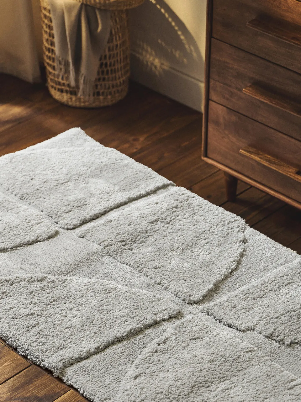 Alfombras De Pasillo|Alfombras De Pasillo>Westwing Collection Alfombra corredor texturizada de pelo largo Jade Gris claro