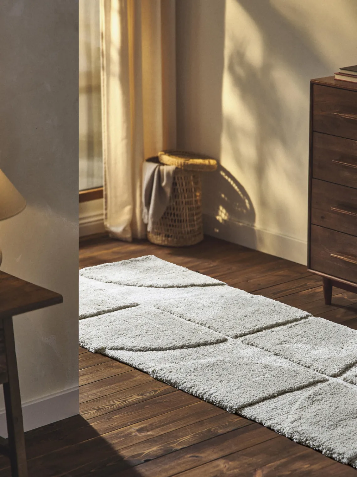 Alfombras De Pasillo|Alfombras De Pasillo>Westwing Collection Alfombra corredor texturizada de pelo largo Jade Gris claro