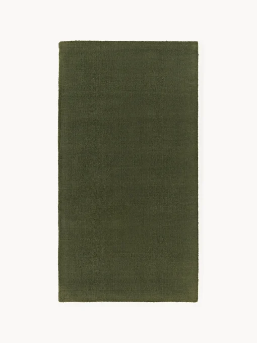 Rectangular|Alfombras Rectangulares>Westwing Collection Alfombra de algodón artesanal Lora Verde oliva