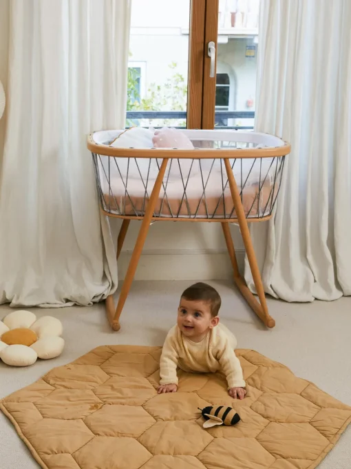 Hot Alfombra de juegos artesanal con juguetes sonajeros Honeycomb Niños Mantas Y Alfombras De Juego|Decoración Infantil
