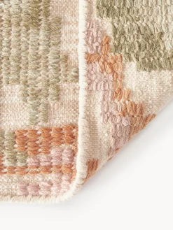 Hot Alfombra de lana con estampado floral Rosha Rectangular|Alfombras Rectangulares