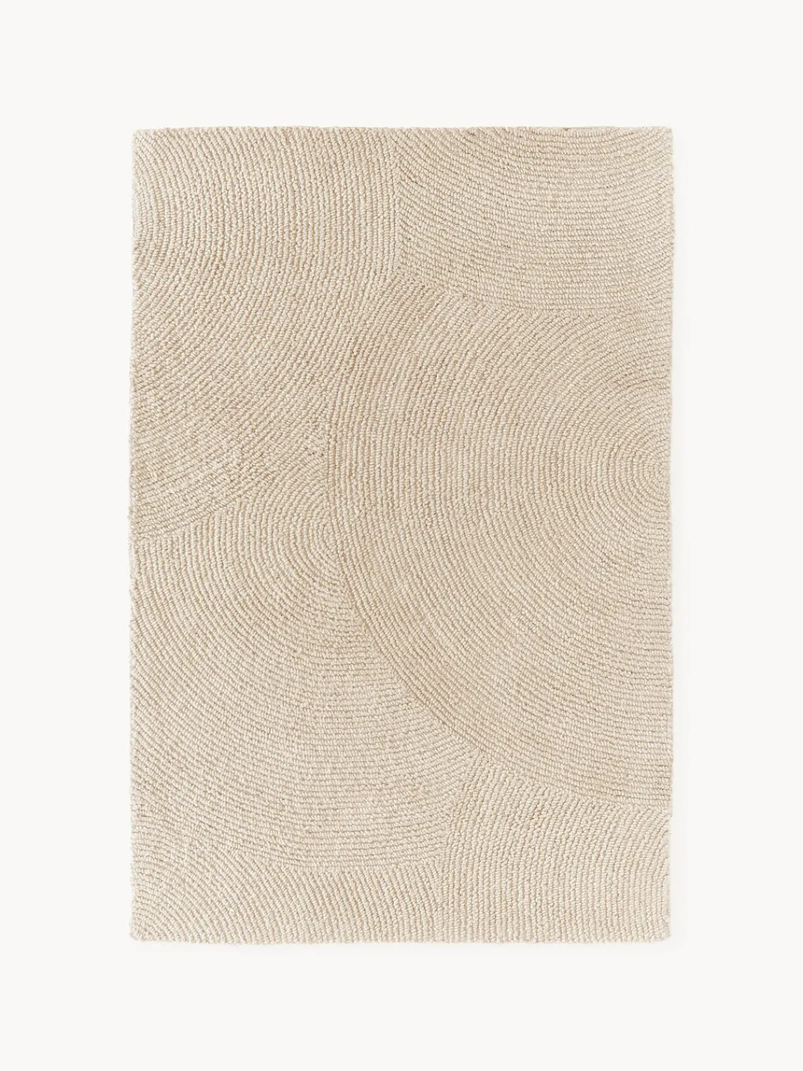 Rectangular|Alfombras Rectangulares>Westwing Collection Alfombra de pelo corto artesanal de lana Eleni Beige claro