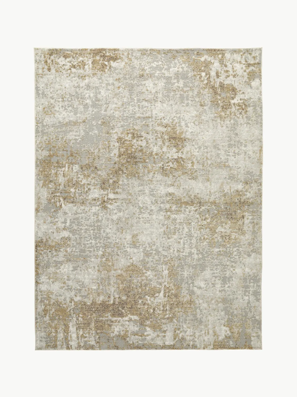 Rectangular|Alfombras Rectangulares>Rama Carpets Alfombra de pelo corto con motivos abstractos Rossa Beige claro, gris, marrón claro