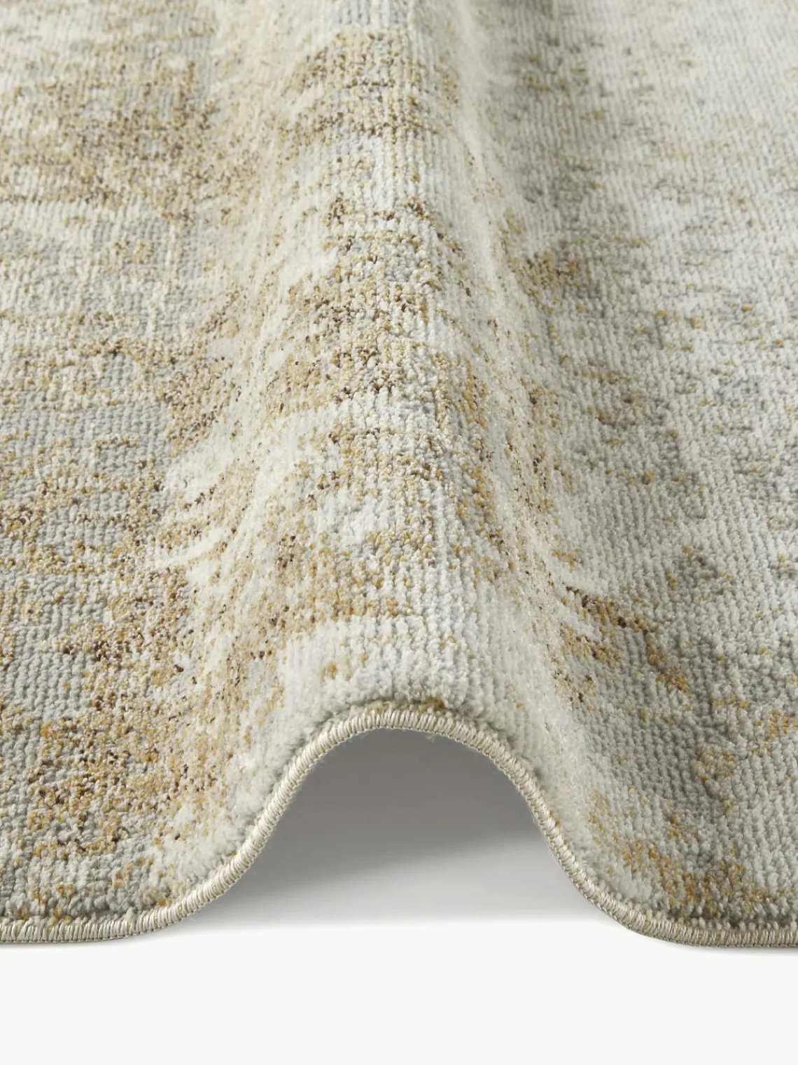 Rectangular|Alfombras Rectangulares>Rama Carpets Alfombra de pelo corto con motivos abstractos Rossa Beige claro, gris, marrón claro