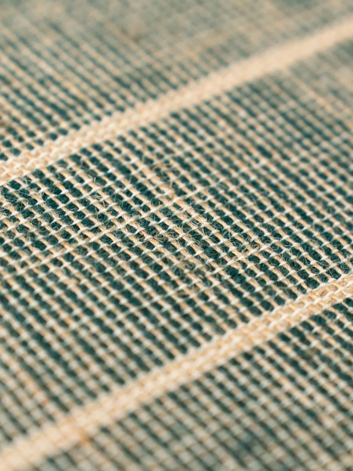 Rectangular|Alfombras Rectangulares>Louis de Poortere Alfombra de pelo corto con flecos diseño Folkform Monochrome Tonos verdes, beige claro