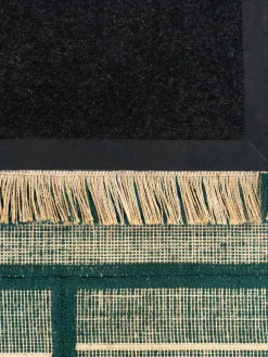 Rectangular|Alfombras Rectangulares></noscript>Louis de Poortere Alfombra de pelo corto con flecos diseño Folkform Monochrome Tonos verdes, beige claro