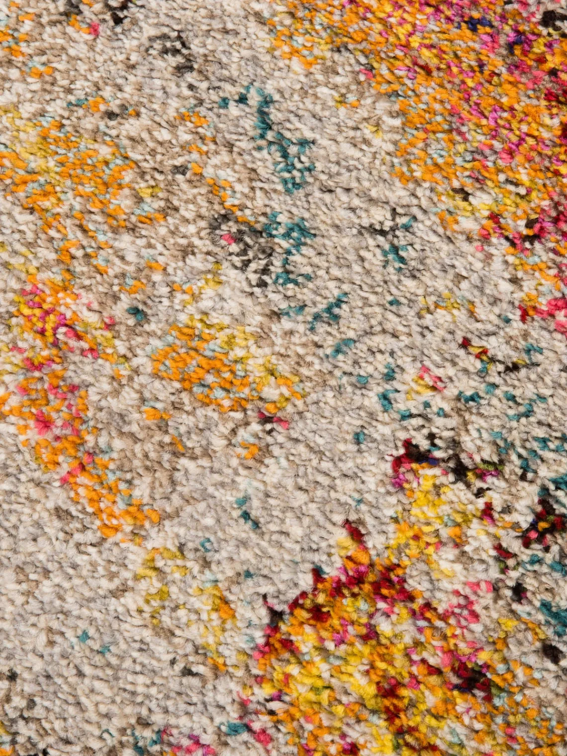 Rectangular|Alfombras Rectangulares>Nourison Alfombra de pelo corto de diseño Celestial Beige claro, multicolor