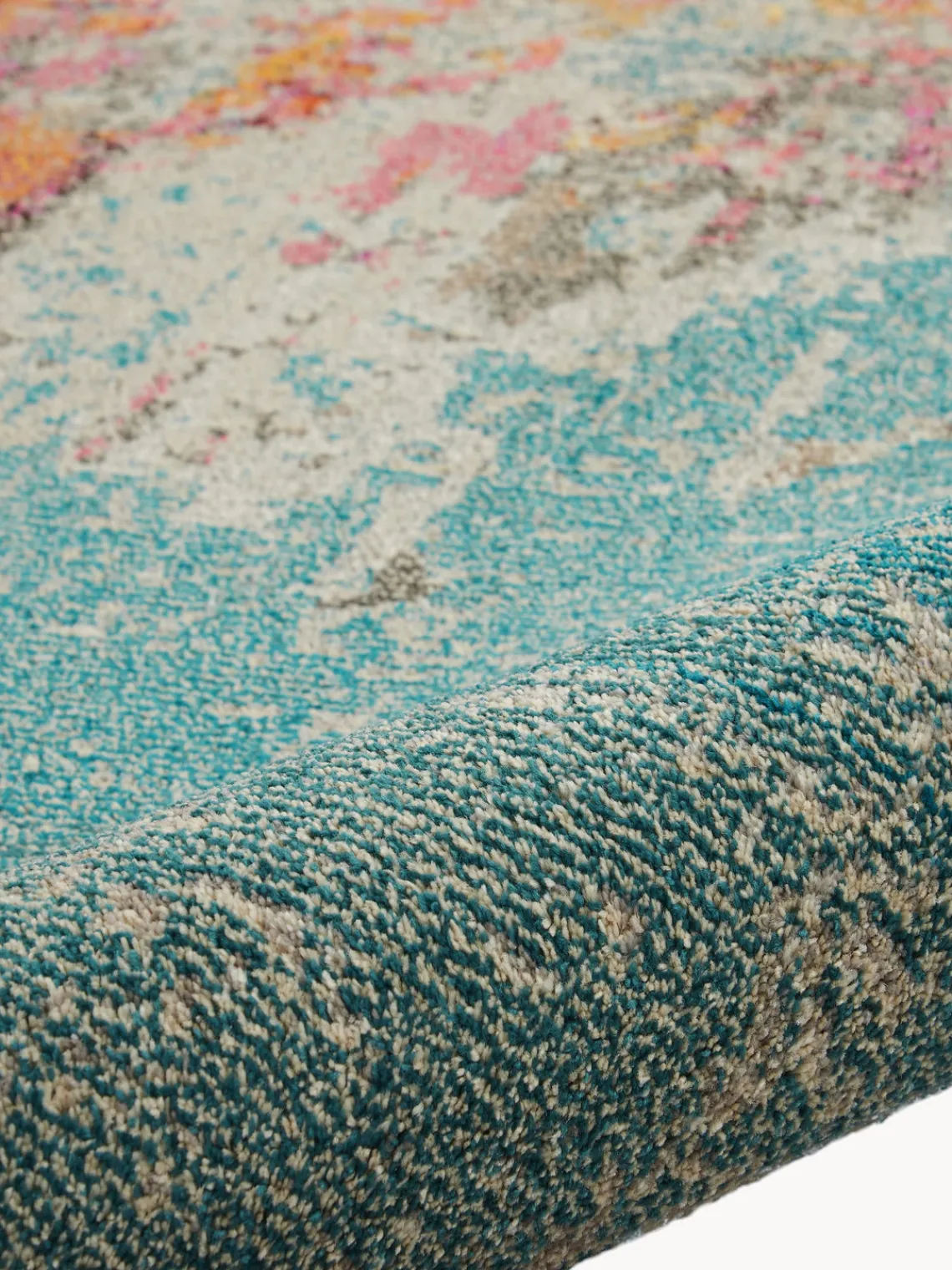 Rectangular|Alfombras Rectangulares>Nourison Alfombra de pelo corto de diseño Celestial Beige claro, multicolor