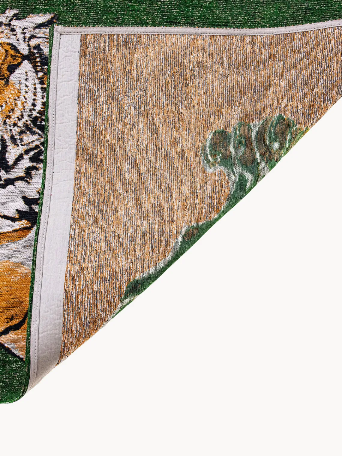 Rectangular|Alfombras Rectangulares>Louis de Poortere Alfombra de pelo corto Pop Verde oscuro, marrón claro, negro, blanco