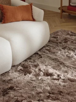 Rectangular|Alfombras Rectangulares></noscript>Westwing Collection Alfombra de pelo largo brillante Jimmy Taupe
