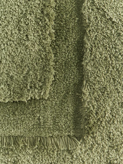 Rectangular|Alfombras Rectangulares>Westwing Collection Alfombra de pelo largo texturizada Genève Verde oscuro