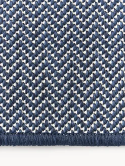 Alfombras De Exterior|Alfombras De Exterior>Westwing Collection Alfombra exterior reversible en zigzag Cort Gris azulado, blanco Off White