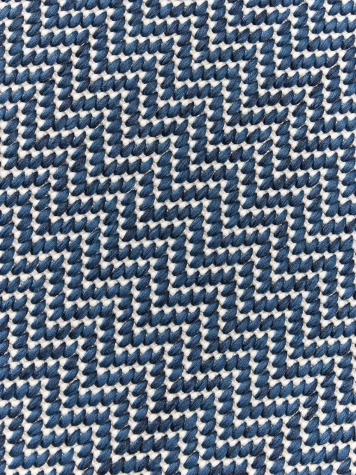 Alfombras De Exterior|Alfombras De Exterior>Westwing Collection Alfombra exterior reversible en zigzag Cort Gris azulado, blanco Off White