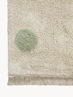 Decoración Infantil|Alfombras Infantiles></noscript>Lorena Canals Alfombra infantil artesanal Hippy Dots, lavable Beige claro, verde salvia