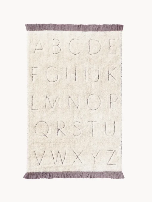 Outlet Alfombra infantil artesanal en capitoné con diseño de letras ABC, lavable Niños Decoración Infantil|Alfombras Infantiles
