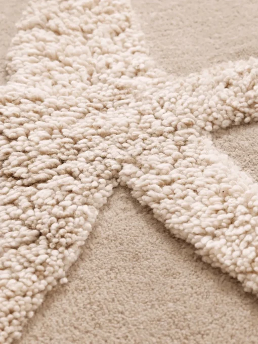 Decoración Infantil|Alfombras Infantiles>Ferm Living Kids Alfombra infantil artesanal de lana Kove Beige