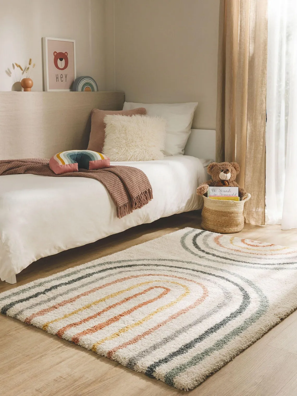 Best Alfombra infantil con motivo arco iris Gobi Niños Decoración Infantil|Alfombras Infantiles