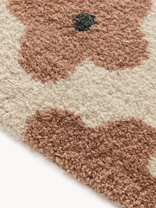 Decoración Infantil|Alfombras Infantiles>benuta Alfombra infantil con motivos florales Gobi Beige claro, rosa palo