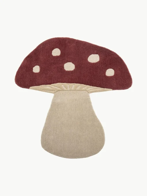 Decoración Infantil|Alfombras Infantiles>Bloomingville Mini Alfombra infantil de lana Mushroom