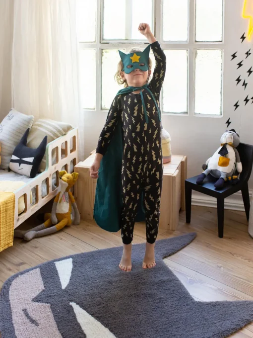 Alfombras Infantiles|Habitación Infantil>Lorena Canals Alfombra infantil de lana artesanal BatBoy, lavable