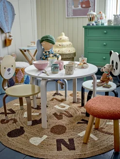 Discount Alfombra infantil redonda de yute Dinne Niños Decoración Infantil|Alfombras Infantiles