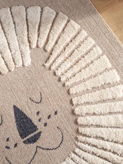Decoración Infantil|Alfombras Infantiles></noscript>benuta Alfombra infantil texturizada con borlas Momo Beige, beige claro