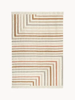 Hot Alfombra kilim artesanal con flecos Calais Rectangular|Alfombras Rectangulares