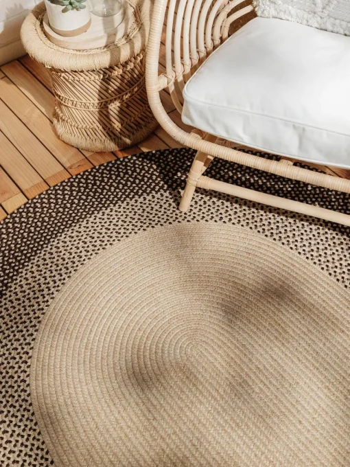 Alfombras De Exterior|Alfombras De Exterior>benuta Alfombra ovalada de interior/exterior Nandi Beige, marrón oscuro
