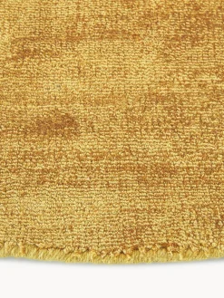 Redonda|Alfombras Rectangulares></noscript>Westwing Collection Alfombra redonda artesanal de viscosa Jane Amarillo sol