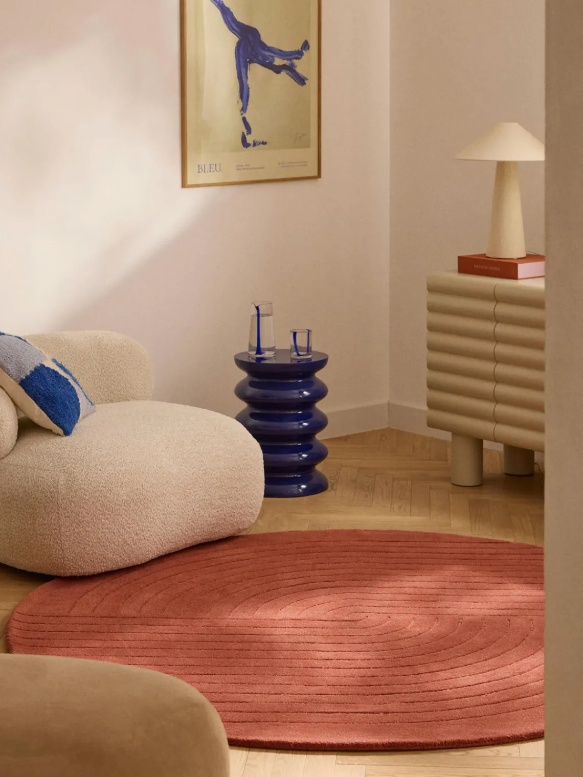 New Alfombra redonda artesanal de lana Mason Redonda|Alfombras Rectangulares