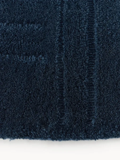 Redonda|Alfombras Rectangulares>Westwing Collection Alfombra redonda artesanal de lana Mason Azul oscuro