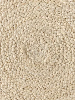 Redonda|Alfombras Rectangulares></noscript>Westwing Collection Alfombra redonda artesanal de yute Sharmila Blanco Off White