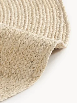 Redonda|Alfombras Rectangulares></noscript>Westwing Collection Alfombra redonda artesanal de yute Sharmila Blanco Off White