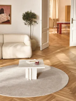 Redonda|Alfombras Rectangulares></noscript>Westwing Collection Alfombra redonda de pelo corto Kari Beige