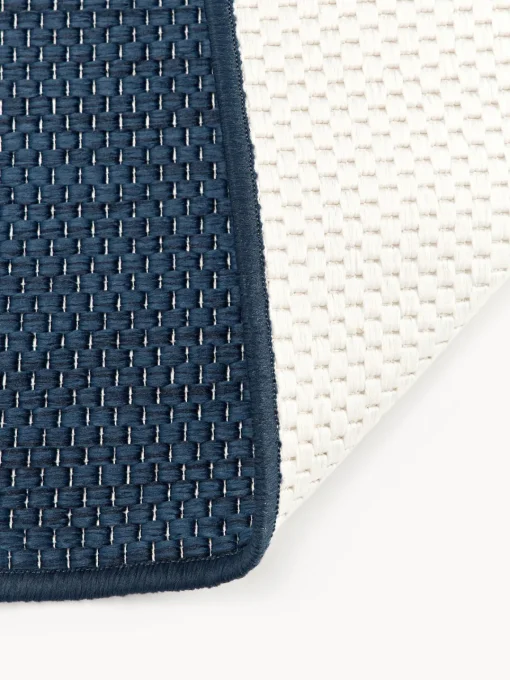 Alfombras De Exterior|Alfombras De Exterior>Westwing Collection Alfombra reversible para interior y exterior Whitby Azul oscuro, blanco Off White