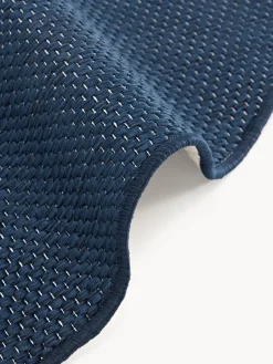 Alfombras De Exterior|Alfombras De Exterior></noscript>Westwing Collection Alfombra reversible redonda para interior y exterior Whitby Azul oscuro, blanco Off White