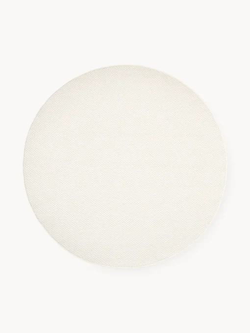 Alfombras De Exterior|Alfombras De Exterior>Westwing Collection Alfombra reversible redonda para interior y exterior Whitby Blanco Off White, taupe