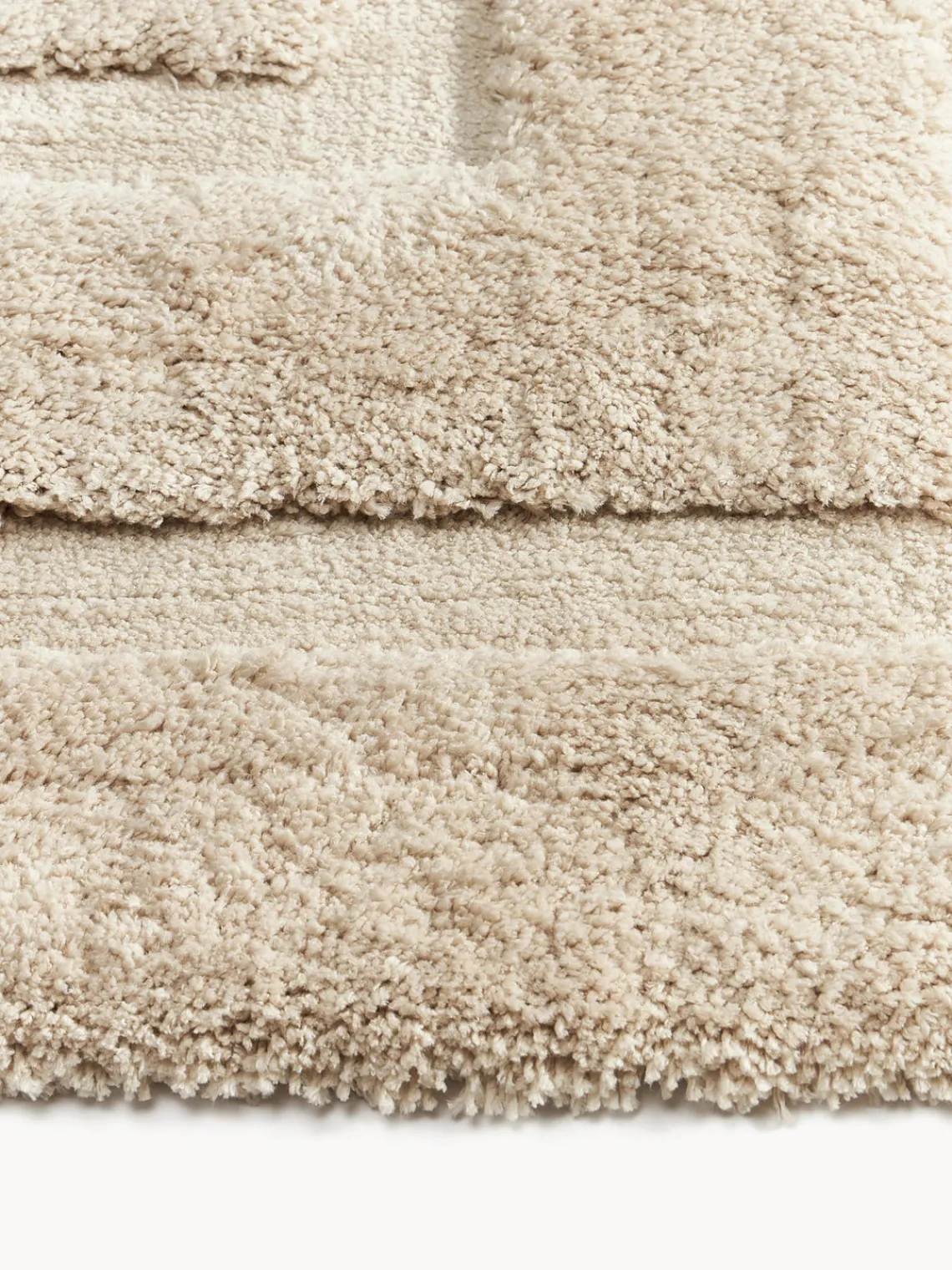 Alfombra texturizada de pelo largo Jade Rectangular|Alfombras Rectangulares