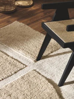 Alfombra texturizada de pelo largo Jade Rectangular|Alfombras Rectangulares