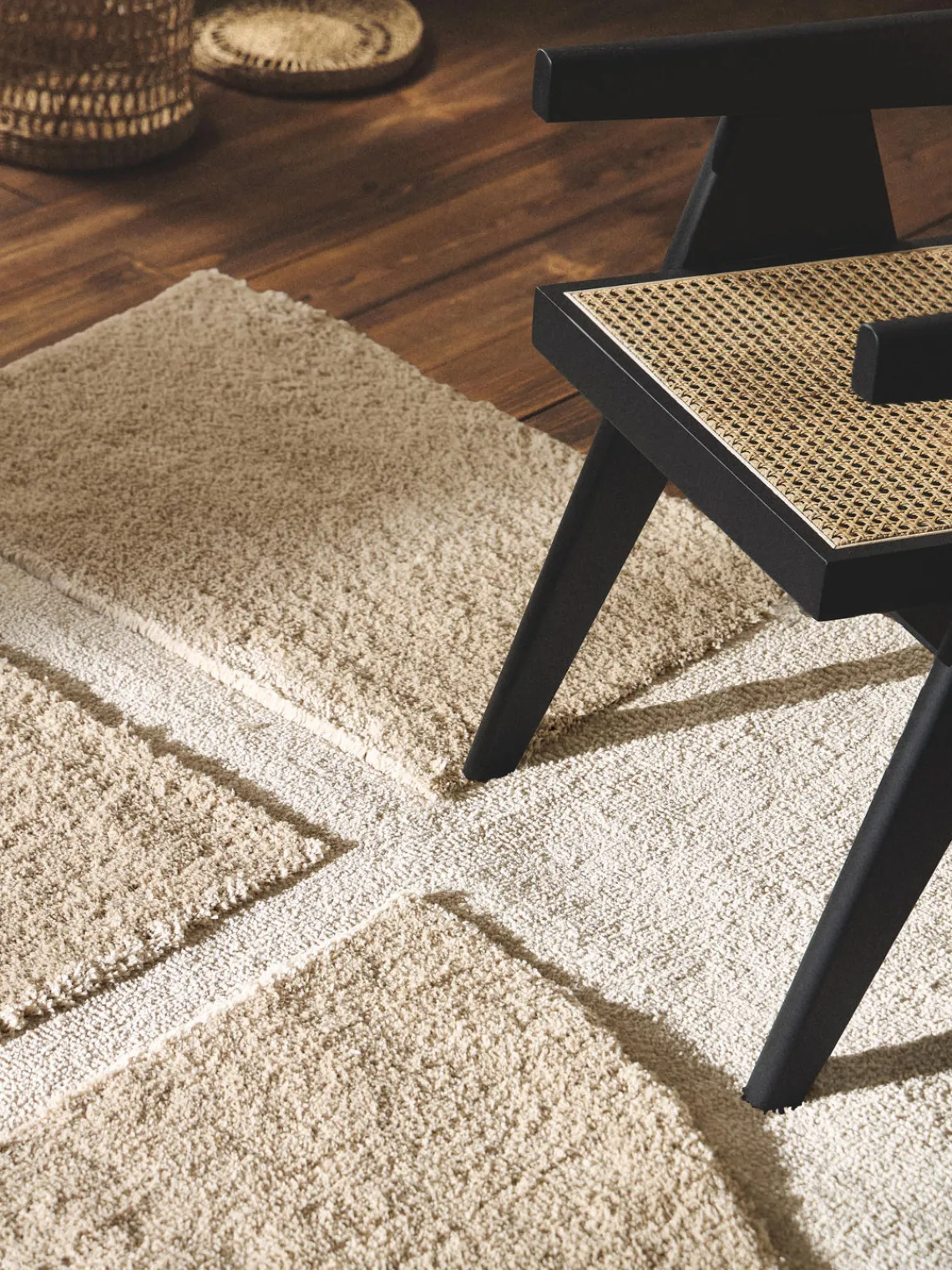 Alfombra texturizada de pelo largo Jade Rectangular|Alfombras Rectangulares