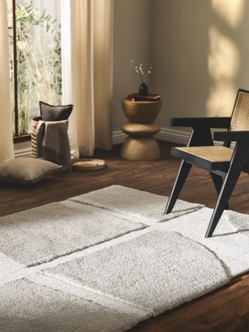 Rectangular|Alfombras Rectangulares>Westwing Collection Alfombra texturizada de pelo largo Jade Gris claro